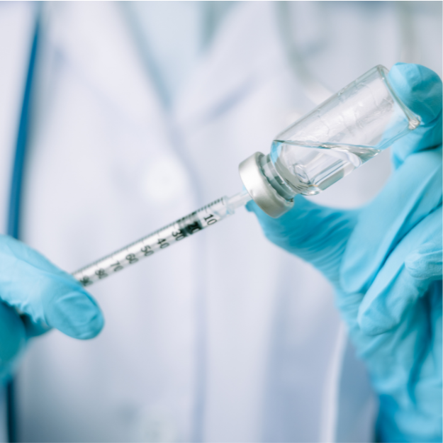 Image of a person holding a Weight-loss injection